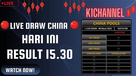 LIVE DRAW CHINA HARI INI 03 JULI 2024 .